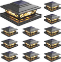 jofios post cap lights outdoor 12pack, black deck, main product view