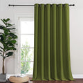 NICETOWN Blackout Room Divider Curtains for Sliding Glass Doors 102 Inches Long 1 Panel, Extra Wide Curtains for Doorway Patio Bedroom Living Room (Olive Green, 80Wx102L, 1 Panel)