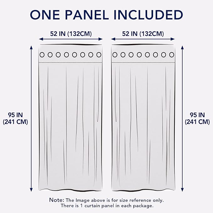 PureFit Outdoor Curtains for Patio Waterproof Weatherproof, UV Resistant Outside Curtains for Gazebo, Front Porch, Pergola, Sun Blocking Privacy Curtain, 52W x 95L inch, 1 Panel, Light Gray