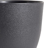 10/9/8 inch Medium Plant Pots, 3 Pack Modern Decorative Plastic Planters with Drainage Holes and Saucers, Flower Pots for Indoor Outdoor Plants, Black