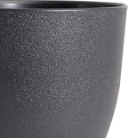 12/10/9 inch Big Flower Pots, 3 Pack Modern Decorative Plastic Planters with Drainage Holes and Tray, Plant Pots for Indoor Outdoor Plants, Black