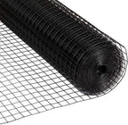 Fencer Wire 1.5-Inch x 1.5-Inch Grid Hardware Cloth, 16 Gauge Black Vinyl Coated Welded Wire Mesh for Home and Garden, Great for Home Improvement and Home Guard Project