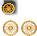Trash Can Rims with Spiderweb Spoke Pattern for Outdoor Cans | Modern luxury wheel-style design for standard trash cans, woven spoke pattern adds unique visual