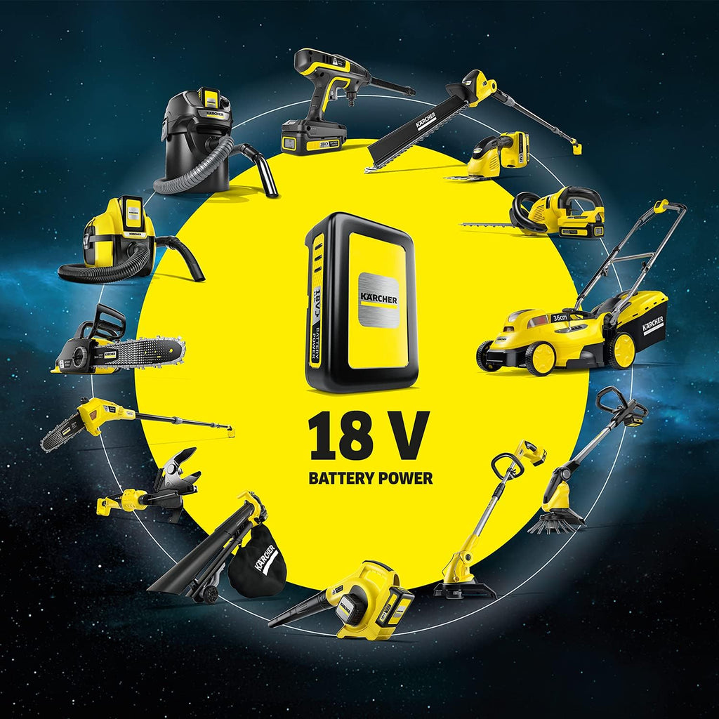 Kärcher 18 V Hedge Trimmer HGE 18-45, Cutting Length: 45 cm, ‎Diamond Cutting Blade, Weight: 2.68 kg, Cordless, Power: max. 250-500 m, Compatible with 18 V Battery, Battery not Included