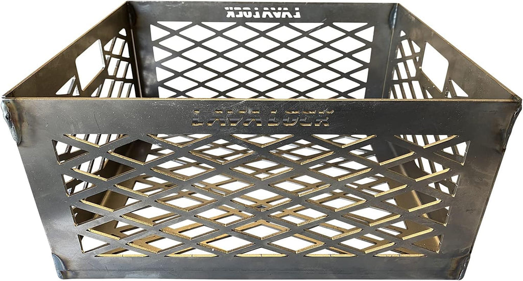 Total Control ® BBQ Charcoal Basket smoker pit fire box basket 12 x 10 x 6 Laser Cut - HEAVY DUTY