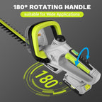 Hedge Trimmer Cordless: DEKOPRO 20V Electric Hedge Trimmers Cordless with Battery, 20″ Bush Trimmer Shrub Trimmer for Yard, Garden, Lawn