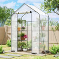 superlele walk-in greenhouse with white pe mesh cover, main product view