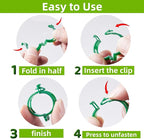 200 Pcs Plant Support Clips,Plastic Clips for Securing Plants,Tomato Vine Clips,Plant Fixing Clips,Garden Clips for Climbing Plants,Grape and Vine Vegetables (200, Green)
