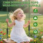 Heavy Duty Tree Swing Ropes Hammock, Hanging Straps, Adjustable Extendable for Outdoor Swings Hammock Playground Set Accessories, 7.25ft(87") of 2, Green
