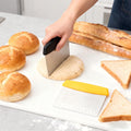 2 PCS Dough Scraper Cutter Set, Heavy Duty Stainless Steel Bench Scraper & Griddle Scraper for Baking, Pizza Dough, Pastry - Multipurpose Kitchen Utensils for Grill, Cleaning