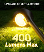 Solar Pathway Lights Outdoor with Motion Sensor, 6 Pack Security Solar Garden Lights, 400LM Bright LEDs, Larger Glass Panel, 3 Modes Waterproof Path Lights for Yard Patio Walkway Driveway