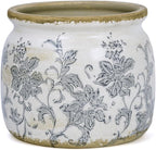 Ceramic Pot for Planter, Vintage Flower Pot with Drainage Holes, 6.29 inch Ice Crack Glazed Indoor Planters Pot (Old World)