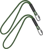 SELEWARE 2ft Tree Swing Rope Hammock Straps Hanging Kit - Fast & Easy Install for Hammock Chair, Tire Swing - Indoor/Outdoor Playground Accessories - Green, 2 Pack
