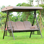 Replacement Canopy for 3 Seater Outdoor Swing Chairs, Waterproof Sunscreen Universal Top Cover Fits Patio Porch Garden Hammocks(Dark Gray)