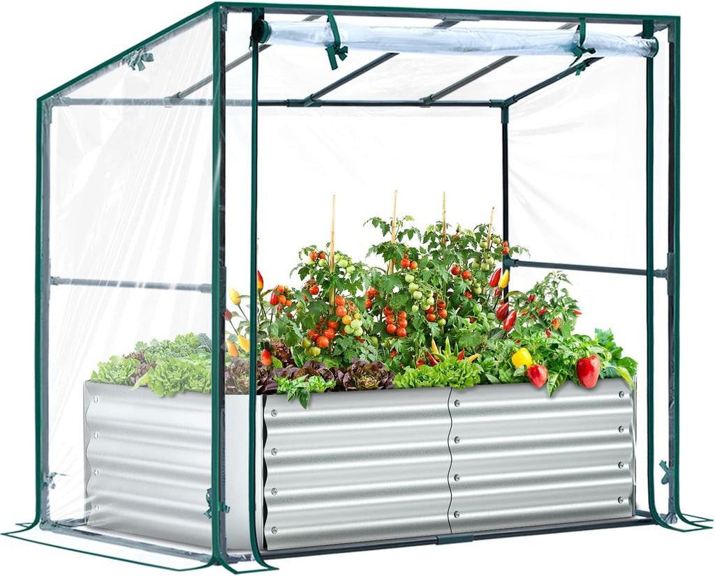 ohuhu 4x2x1 ft raised garden bed outdoor with, main product view