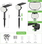 Lepro Solar Decorative Spot Lights 4 Pack, Warm White Accent Lights for Garden Ambiance, IP65 Waterproof Adjustable Landscape Lighting to Highlight Statues, Plants, Pathways & Yard Decor