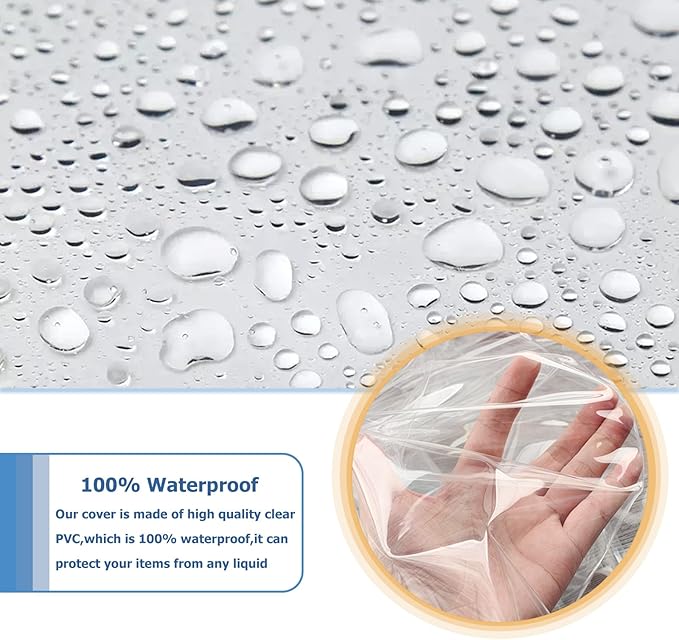 Waterproof Shelf Cover,Durable Dustproof Storage Wire Rack Covers,Outdoor Shelving Covers for Wire Shelves with Zipper 36''x16''x72'',Clear,Cover Only
