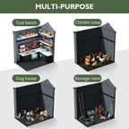 aoxun 4×6 ft all-weather resin storage shed, dark, package contents