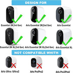 Solar Panel for Arlo Essential/XL Spotlight Cam (1st Gen), Essential 2K/2K XL (2nd Gen，3rd Gen), with 13FT Micro USB & Type-C Cables, 360° Adjustable Aluminum Mount, 1 Pack