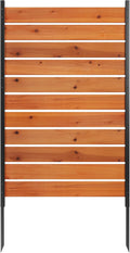 wood privacy screen no dig outdoor garden fence, main product view