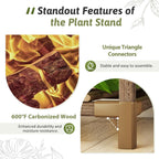gentingbro plant stand indoor outdoor 63" tall plant, side view