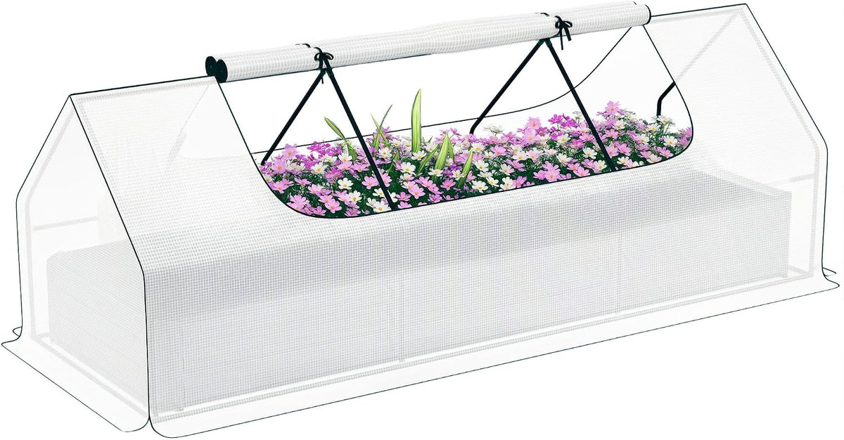 outsunny 8.6 x 3 x 1ft metal planter, main product view