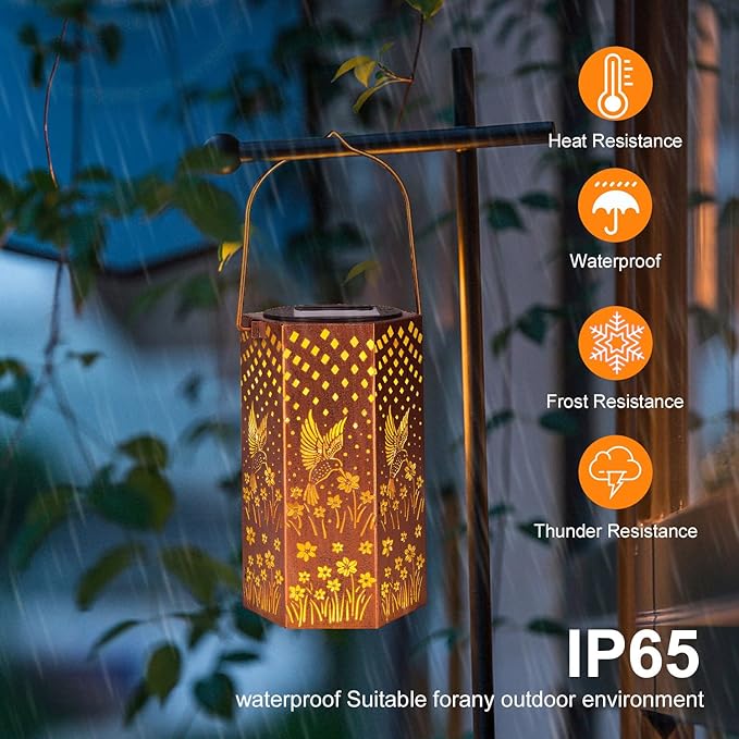 Mothers Day Gifts for Mom Grandma - Birthday Gifts for Women, Hummingbird Solar Lights Outdoor, Solar Lanterns Outdoor Waterproof Home Decor, Garden Decor for Outside