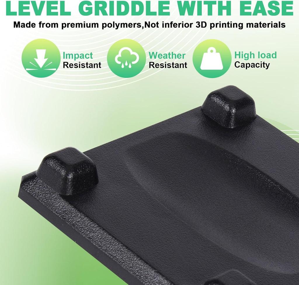 Griddle Leveling Shims Kit for Blackstone, Stackable Leveling Kit Grill Accessories - Effortless Leveling, Versatile Compatibility, Compact and Portable, 4 Pack Grill Levelers - 1/8"