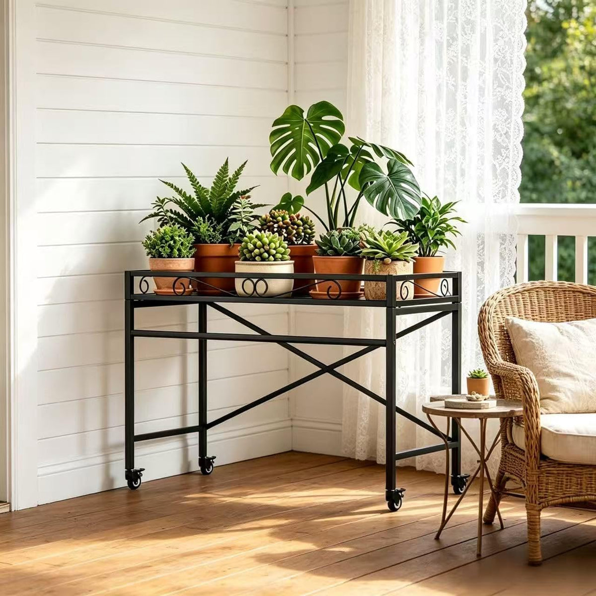 zhongma window height sturdy metal plant stand with, main product view