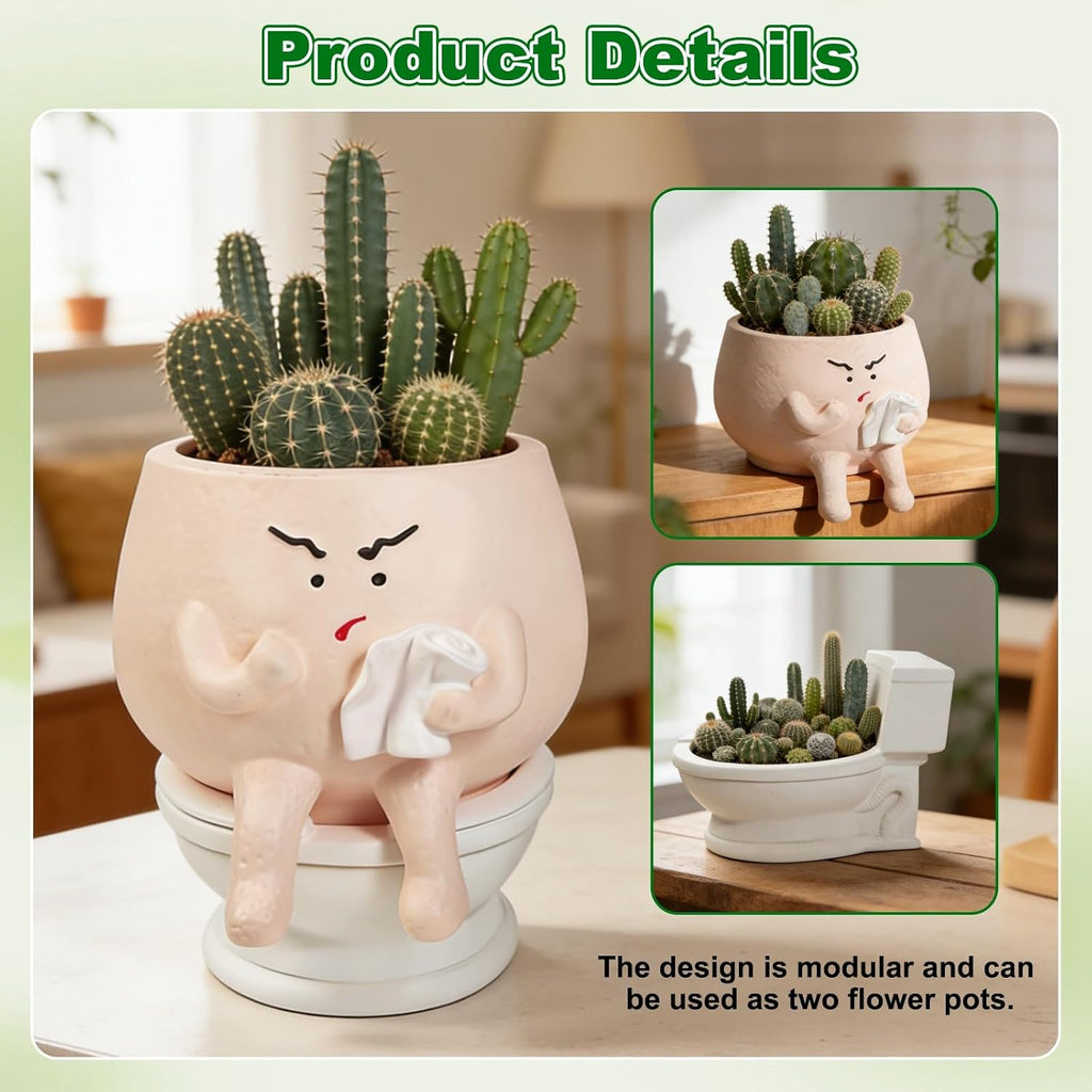 cute plant pots, unique style cute planters, soft showing dimensions