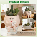 cute plant pots, unique style cute planters, soft showing dimensions
