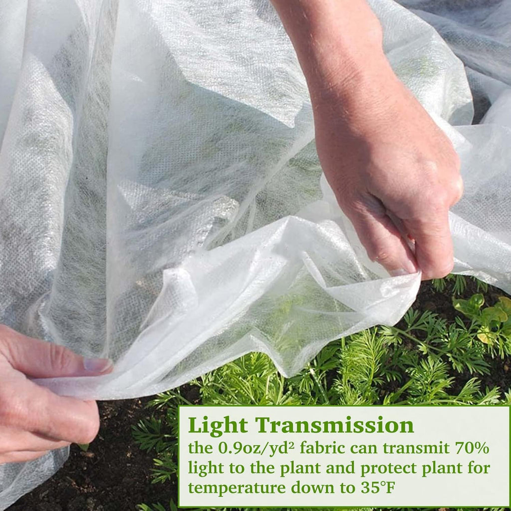 plant covers freeze protection 10x30ft floating row cover, side view