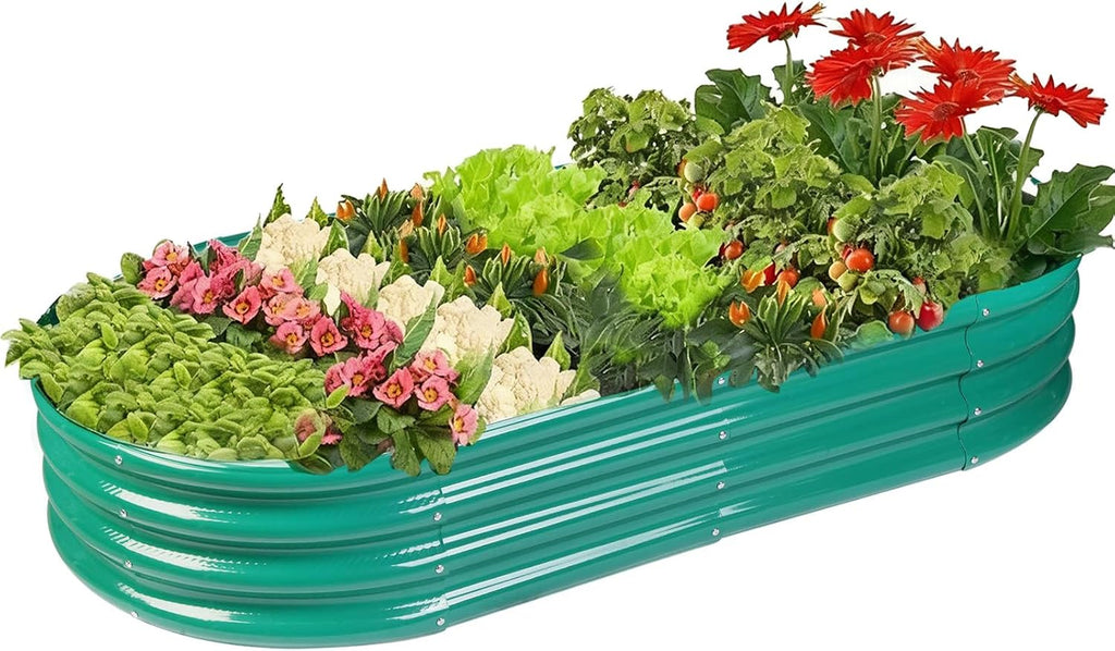 rakukiri raised garden bed grs certified galvanized planter, main product view