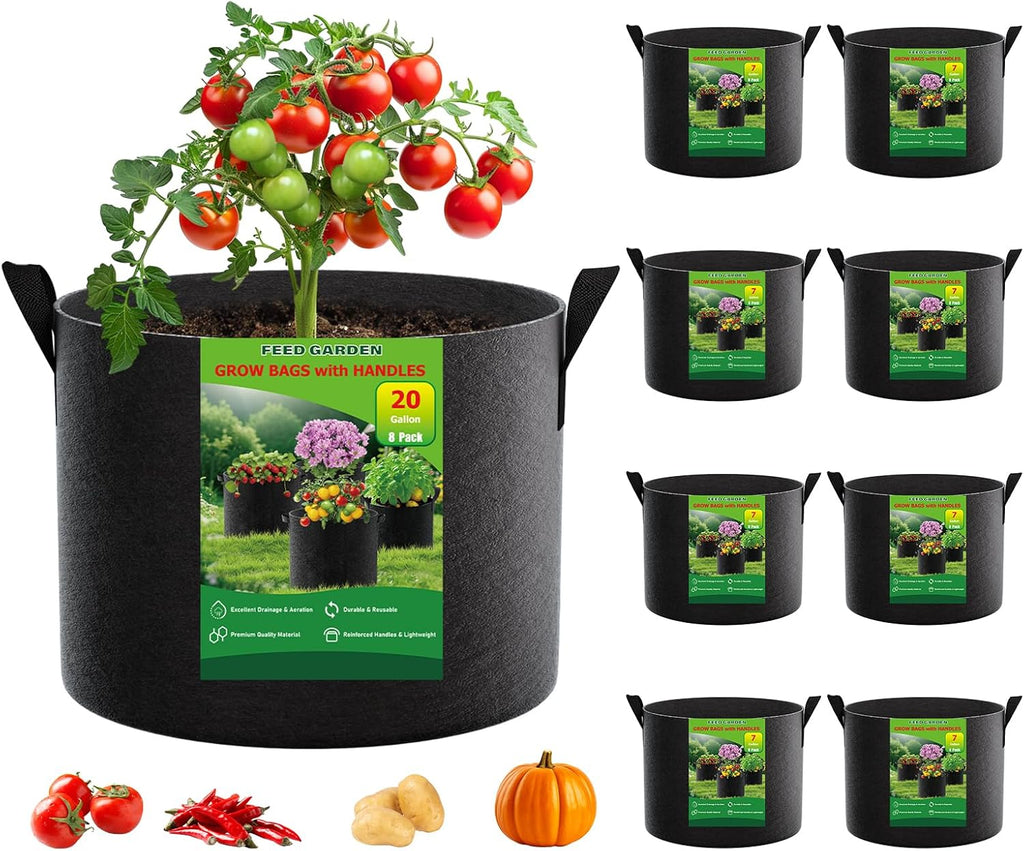 feed garden 20 gallon plant grow bags 8, main product view