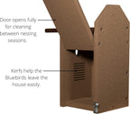 Recycled Poly Lumber Standard Bluebird Bird House (Brown and Brown)