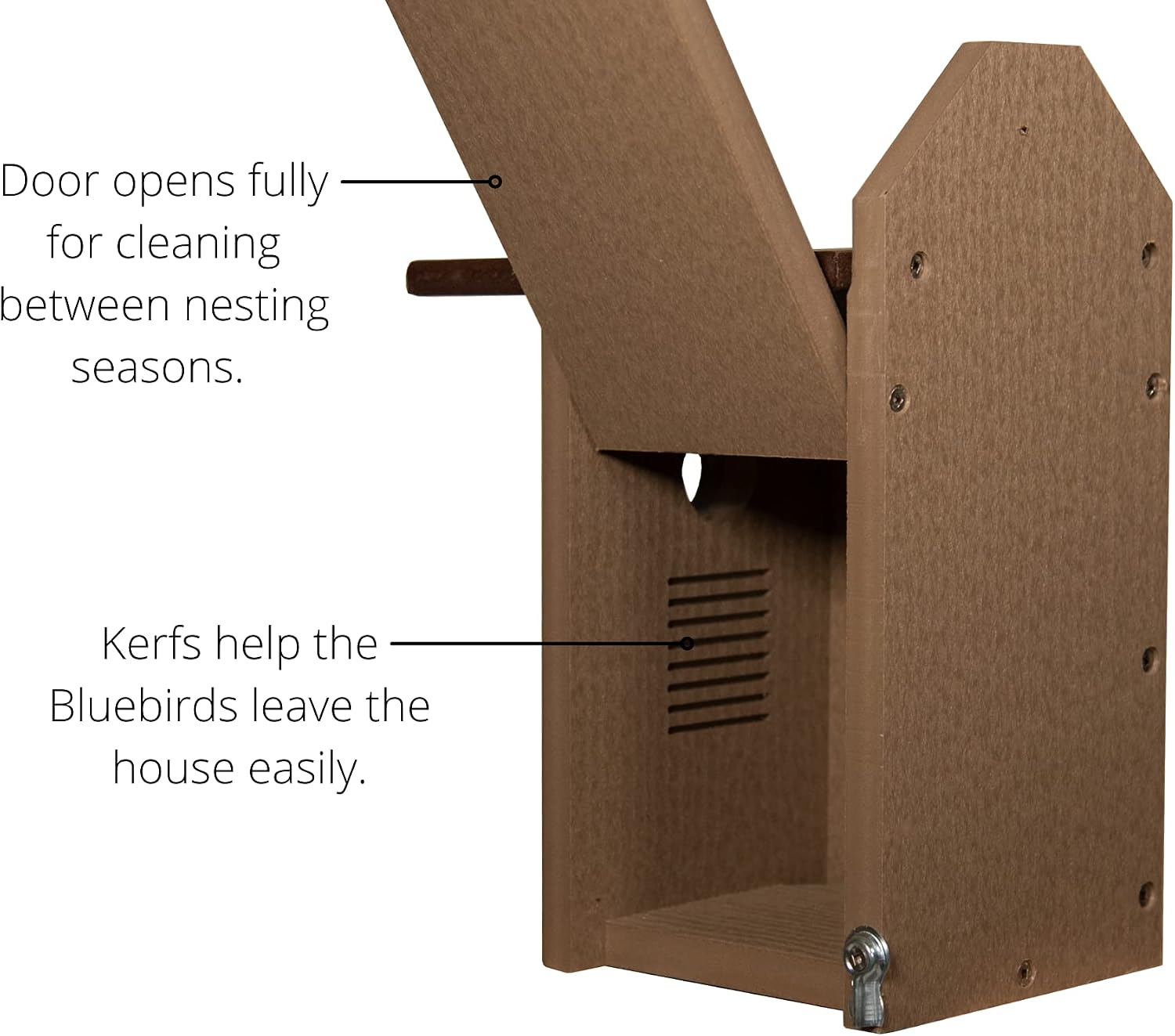 Recycled Poly Lumber Standard Bluebird Bird House (Brown and Brown)