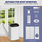 14000 btu portable air conditioners, cools up to, front angle view