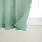 TOWN & COUNTRY BASICS Cabana Solid Heavyweight Indoor Outdoor Curtains, Light Filtering Opacity with Grommet Top, Water Repellent, 2-Pack Set, 54"x108", Seafoam