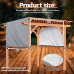 Universal Pergola Replacement Canopy Outdoor Canopy Shade Cover Waterproof Shade Top Cover for Outdoor Patio Porch Backyard(12 x 9 ft,Gray)