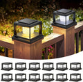 folksmate solar fence post cap lights 12 pack, main product view