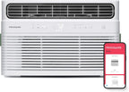 frigidaire 8,000 btu smart inverter window air conditioner shown in use