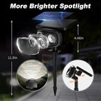 Solar Spot Lights Outdoor Waterproof IP68, RGB Colors Changing Solar Lights with 4 Lighting Modes, Solar Powered Lights Outdoor for Yard Outside Landscape Garden (6Pack)