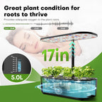 ahopegarden hydroponics growing system kit: 12 pods with showing dimensions