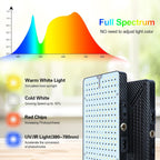 FECiDA Bonsai Grow Light, Table Grow Lights for Seed Starting, Seedlings | UV-IR Full Spectrum, 5 Modes 4/8/12/16/20 Hr Timer, 25 Watt Power Draw, 16"-24" Height Adjustable