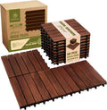 acacia wood interlocking deck tiles, patio & backyard, main product view