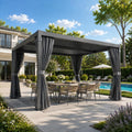 louvered pergola 10x12ft, outdoor aluminum pergola with adjustable, main product view