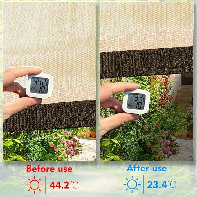 90% Shade Cloth Sun Shade Fabric Privacy Screen Shade Cover for Patio Garden Pergola Shade Cover Canopy with Gromments