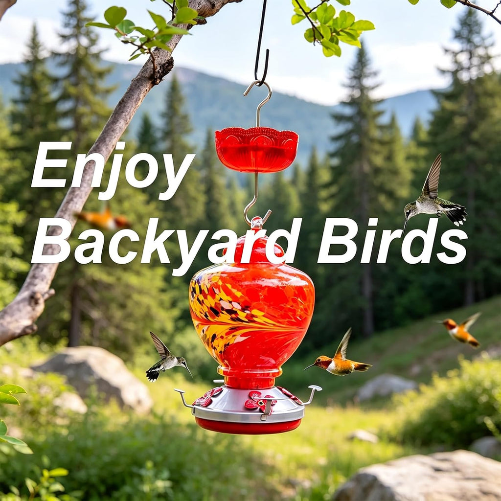 Ant Moat for Hummingbird Feeders, Red, 4 Pack, 6 OZ | Large Capacity, Vintage Style Humingbird Feeder Parts Ant Guard & Stopper