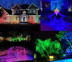 TOVEENEN 25W Color LED Outdoor Landscape Spotlight - Waterproof RGB Spot Lights for Yard Tree House Halloween Christmas, Dual Mode, 120V 25W
