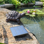 Pond Spitter, Pond Fountain Brown Resin Turtle Fountain, 7.6 * 5.1 * 3.5in | Solar-Powered Water Aerator, For Small Ponds & Garden Decor, Decorative Pond Feature